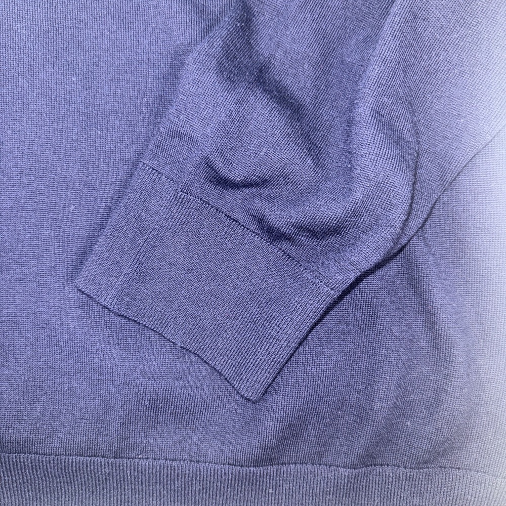 Banana Republic Men's Extra Fine Italian Merino Wool XXL‎ Royal Blue V-Neck - Picture 6 of 10